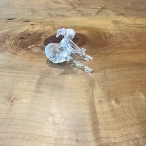 Swarovski Clear Crystal Ballerina Figurine with Pink Accent